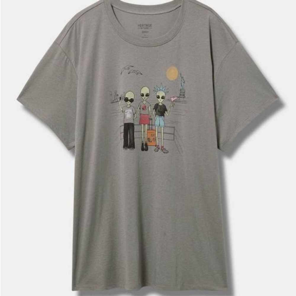 Torrid Alien Tourist Relaxed Fit Heritage Jersey Crew Tee